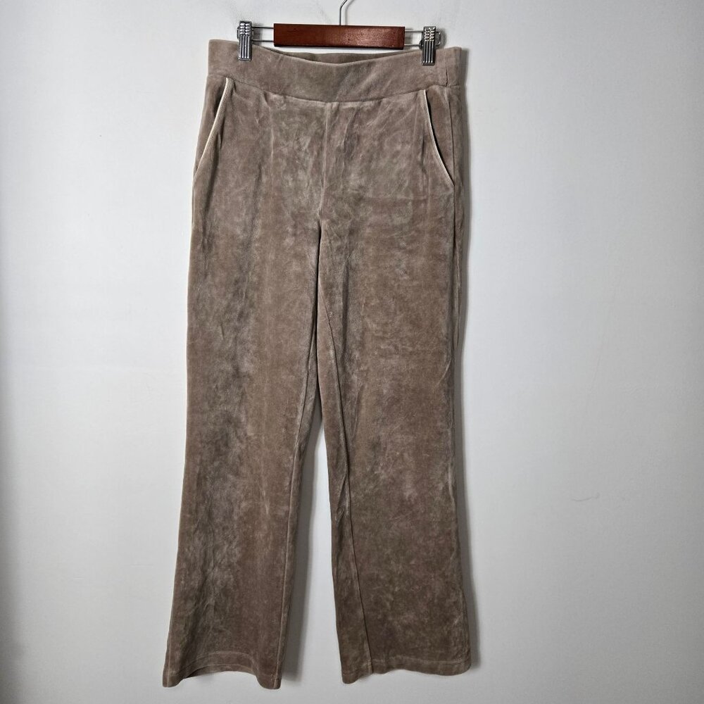 Lauren Ralph Lauren Size S Petite Velour Velvet Straight Leg Pull-on Sweatpants